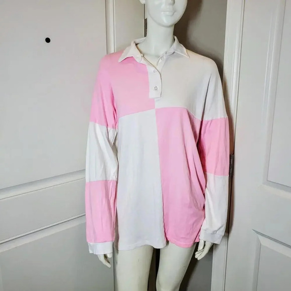 asos The Ragged Priest Oversized Rugby Shirt Dress with Back Print Women's XS - Picture 6 of 15